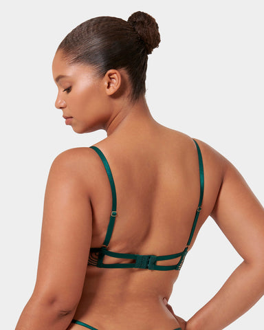 Aster Wired Bra Botanical Garden Green/Sheer