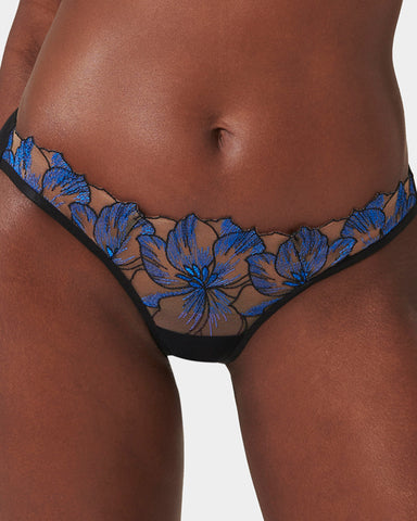 Lyandra Brief Egyptian Blue/Black/Sheer