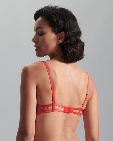 Rosalie Wired Bra Red/Sheer