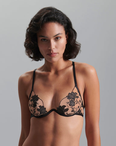 Yvette Wired Bra Black/Sheer