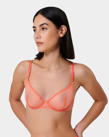 Naomi Wired Bra Hot Coral