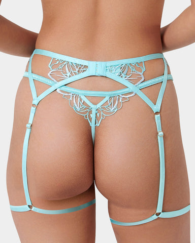 Lilly Thigh Harness Island Paradise Blue/Ice Water Blue/Sheer